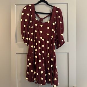 Textured Polka Dot Dress